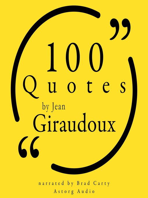Title details for 100 Quotes by Jean Giraudoux by Jean Giraudoux - Available